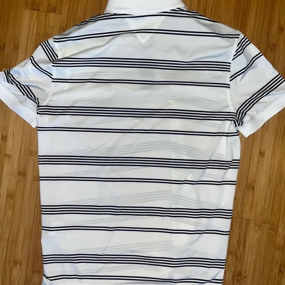 Tommy Hilfiger White and Black Polo Shirt Classic Design - Picture 3 of 7